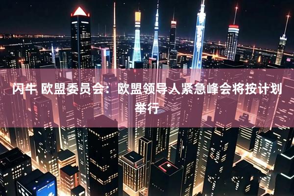 闪牛 欧盟委员会：欧盟领导人紧急峰会将按计划举行